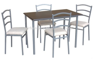 E2 standard MDF board with PVC veneer top dining table set