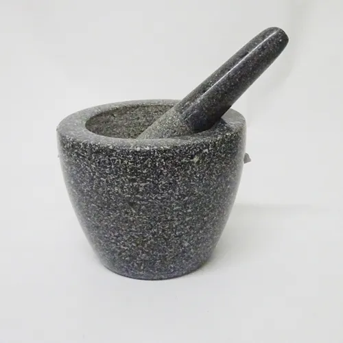Black Granite Mortar and Pestle
