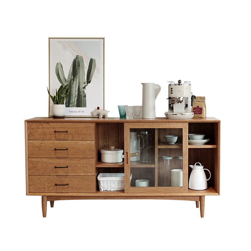 Wood Sideboard with Four Drawers