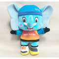 Agente Blue Baby Elephant Plush Plush Toy relleno