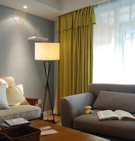 Floor lamp beside sofa