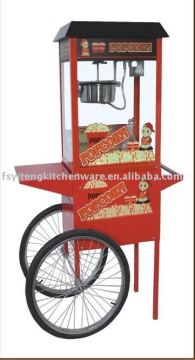 Electric popcorn maker with wheel