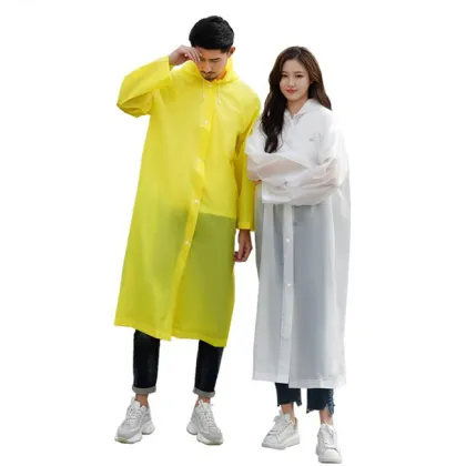 Wholesale Transparent Plastic Rain Ponchos: Thickened, Waterproof Eva Rain Gear for Coat and Raincoat Protection