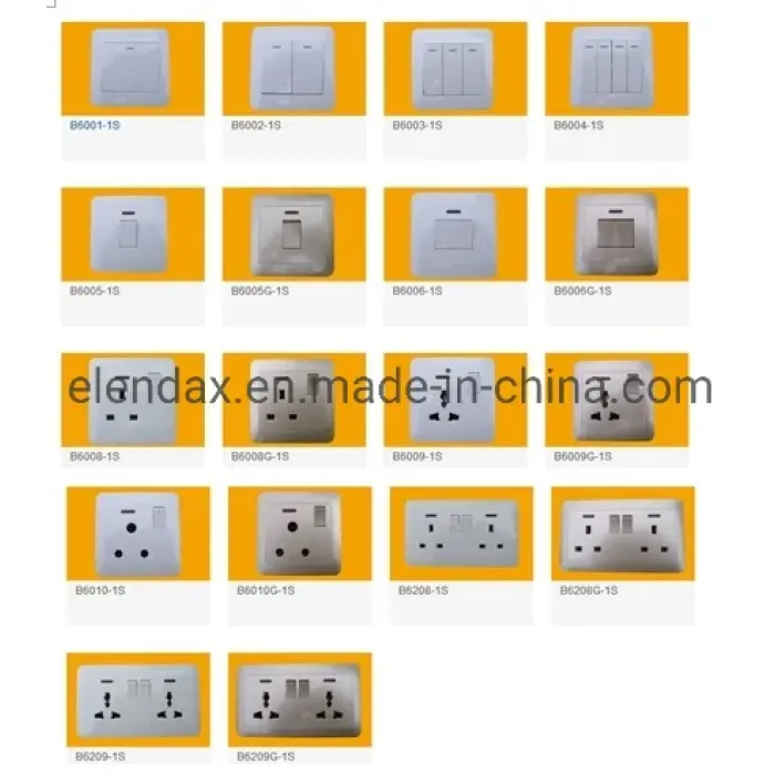 Sakelar dan Soket Modern Standar Inggris (B6000)