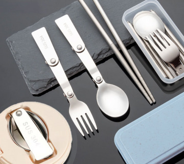 Castly -Set mit zusammenklappbarem Edelstahl - SS304 Tragbares Vintage -Design