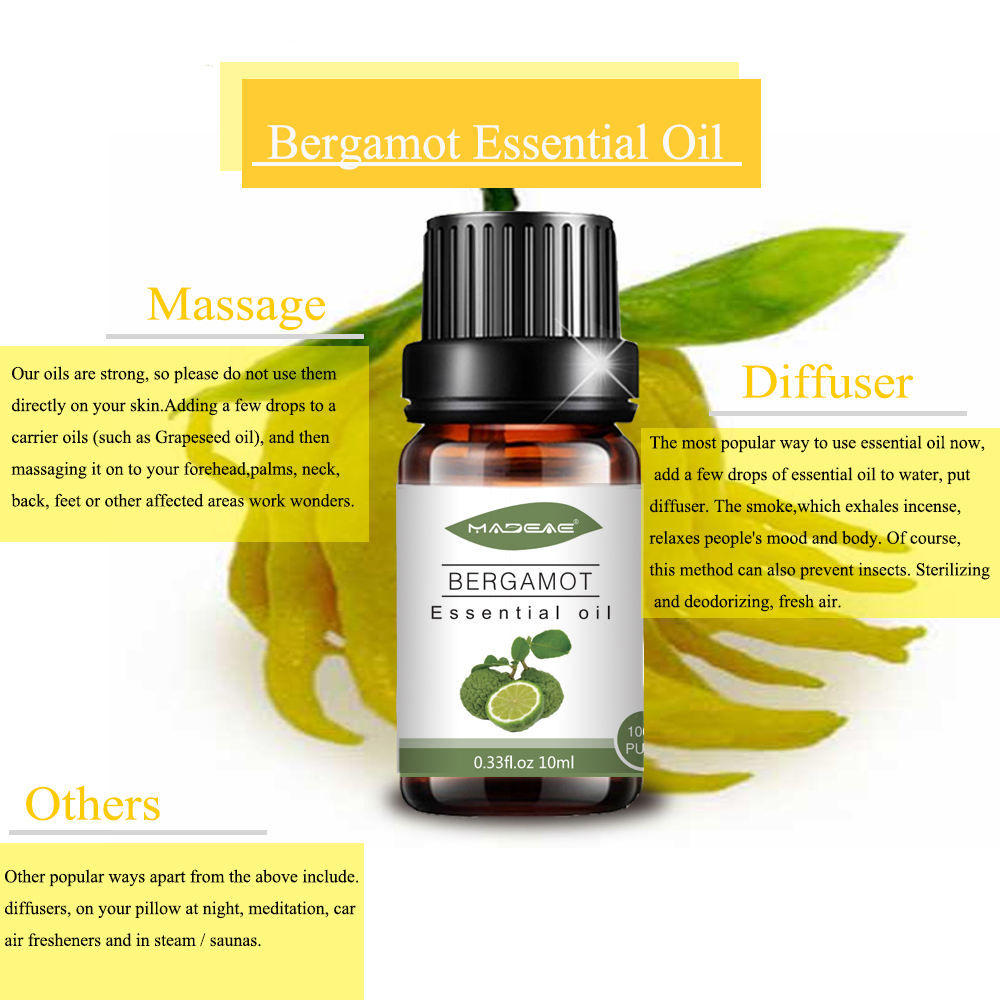 wholesales factory Supply Bergamot Essential oil For Massage