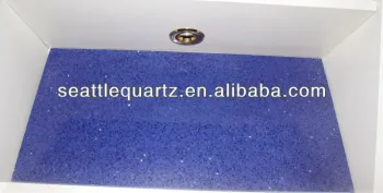 China wholesale sapphire blue quartz stone countertop