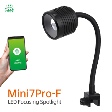 WEEK AQUA Mini7Pro-F LED Aquarium Spotlights: Dimmable COB 6500k/4000k/2700k IP68 Submersible Fish Tank Lighting