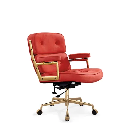 Golden Red Back Office Swivel Office Chair