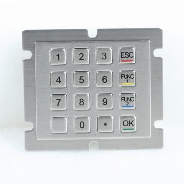 16 keys metal keypad for Kiosks or Vending machines