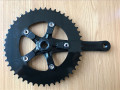 Crankset aloi basikal warna hitam