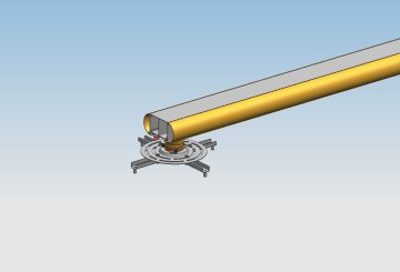 Adjustable Al6061 - T6 Universal Projector Ceiling Mount 1200mm - 500mm For Education