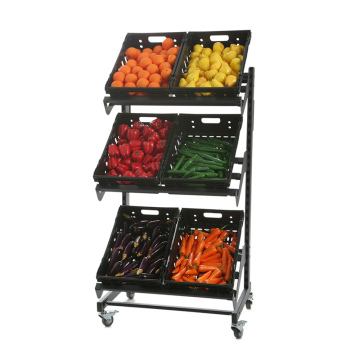 Factory Wholesale 800mm Mobile Fruit and Vegetable Gondola Shelves