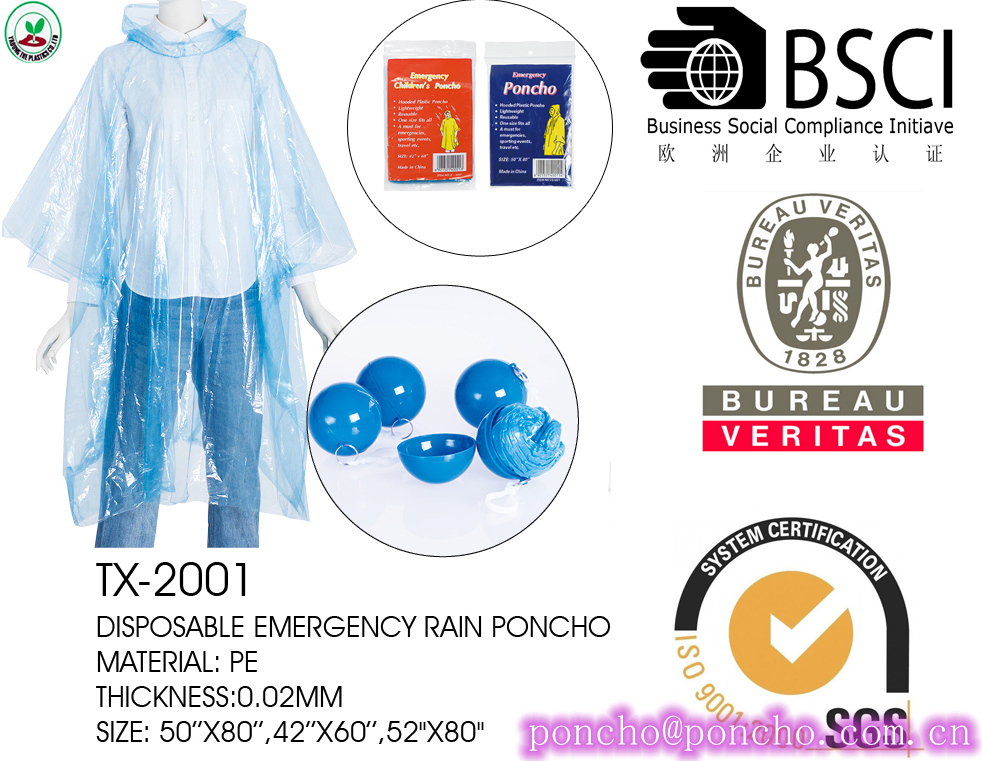 bright blue poncho