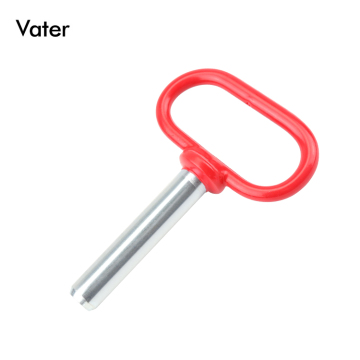 Ball Locking Detent Ring Pins with Quick Release Function - Red Handle Hitch Pin