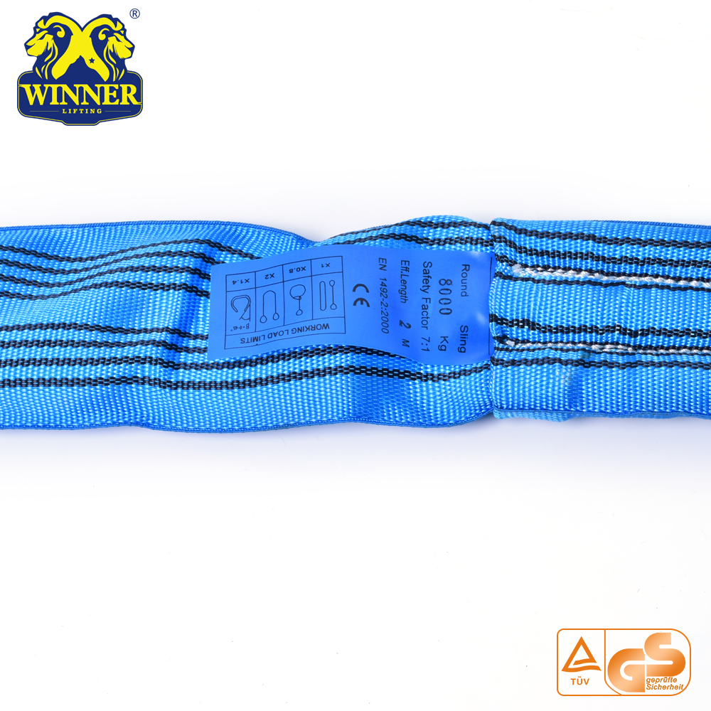 Heavy Duty 8T Lashing Endless Polyester Round Sling