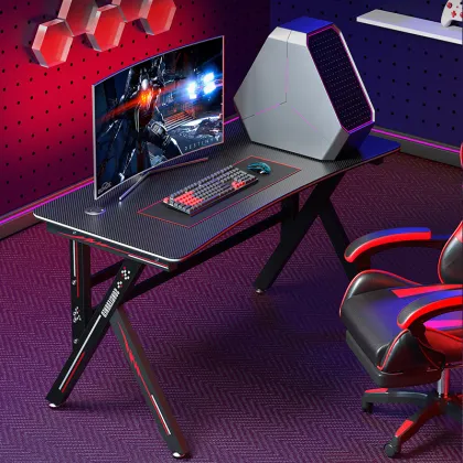 Black Gaming Desktop Computer on Office Desk