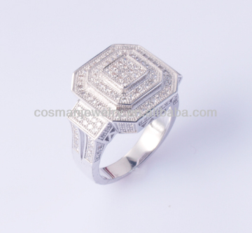 Fashion silver micropave micropave cz ring