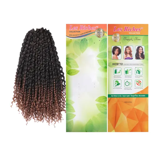 30colors Wholesale Synthetic Braiding Wholesale Short Passion Ombre Afro Kinky Crochet Twist Free Water Wave Hair Braided Tress