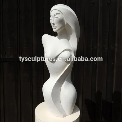 Contemporary art abstract marble female statue abstract stone nude lady sexy body sculpture