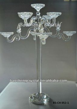 Tall 9 Arms Wedding Crystal Candelabra Centerpieces Wholesale (BS-CH052)