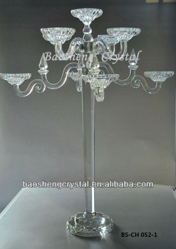 Tall 9 Arms Wedding Crystal Candelabra Centerpieces Wholesale (BS-CH052)