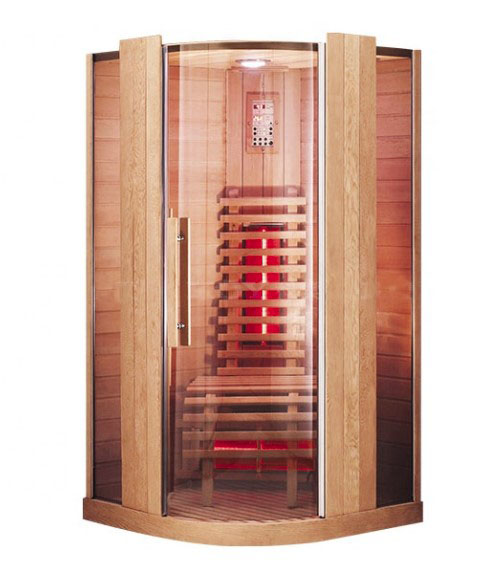 Home Sauna billig weit infrarot in der Innenhälfte Hemlock Sauna Zimmer