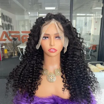 8-30 Inch Mink Brazilian front Lace Wig, 10A Grade 100% Natural Kinky Curly Lace Front Virgin Human Hair Wigs