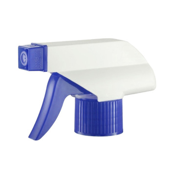 ningbo 28MM blue trigger sprayer nozzle with ratchet