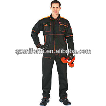 HOT!men's black industrial coal mine workwear with refective strip SLW045