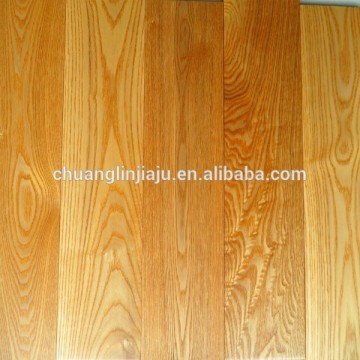Embossed multi-layer ash engineered parquet wood flooring