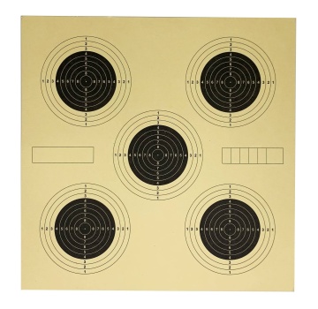 Tactical Brown 14x14cm Shooting Competition Paper Targets - 100pcs/Bag