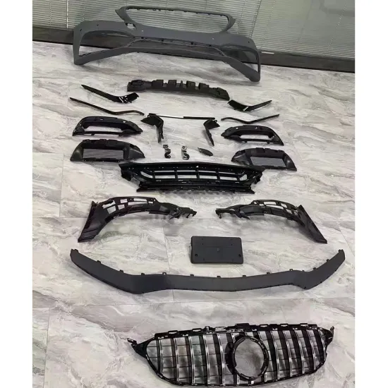 Mercedes-Benz C Class W205 C63 Front Face Upgrade Kit with Bumpers and GT Grill