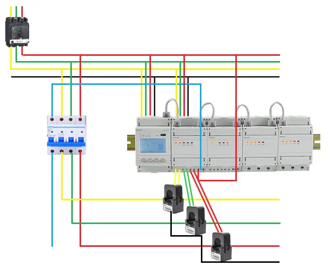 multi circuit energy meter Connect via CTs (3-phase)