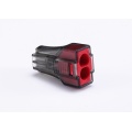 Push Wire Connectors 2 Poles Black Red Housing