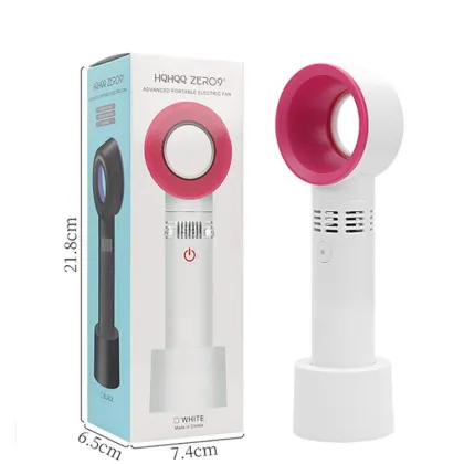 Portable Bladeless Fan: USB Mini Chargeable Handheld Leafless Desktop Fan for Eyelash Extension Glue Dryer