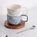 Новая римская капучино чашки латте чашка чайная набор керамическая фарфоровая кофейная чашка и блюдца, набор костяной керамики
