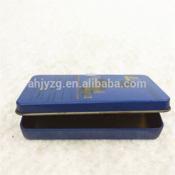 offset printing small metal box with hinged lid