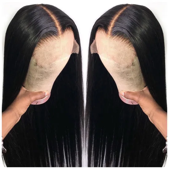 Cheap Raw Brazilian Virgin Human Hair Lace Front Wig Vendor 4x4 5x5 Full HD Swiss Lace Frontal Closure Wig For Black Women