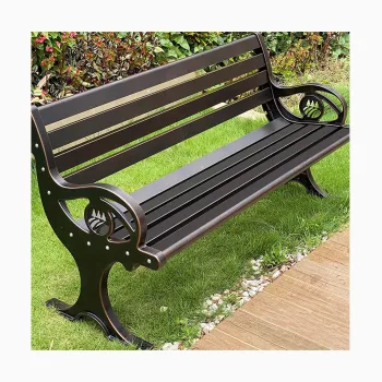 MOJIA Quality Cast Aluminum Garden Bench for Park and Patio