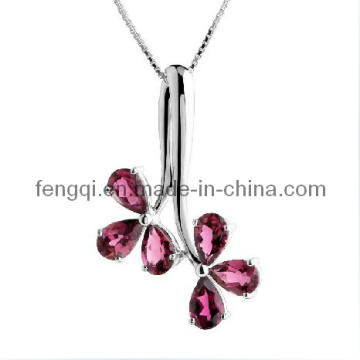 Silver Rhinestone Necklace (FQ-1233)