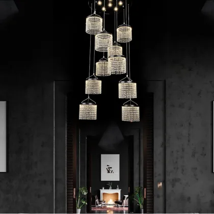 Luxury K9 crystal 72w modern chandeliers pendant lighting