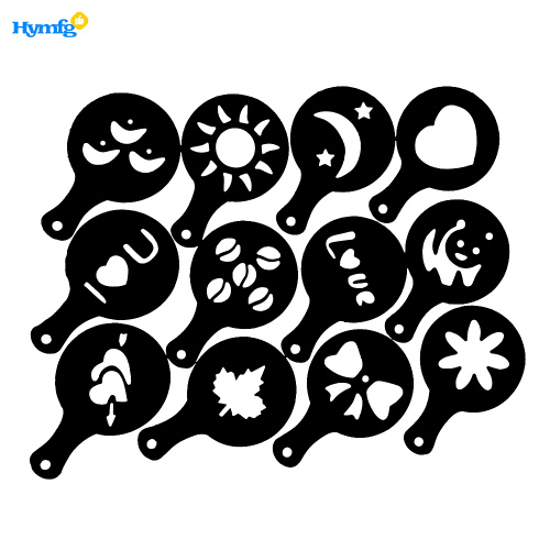 16pcs Coffee Cappuccino Chocolate Sprinkle Stencil Template