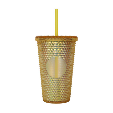 Shinny Plastic Portable 16oz Studded Durian Tumbler