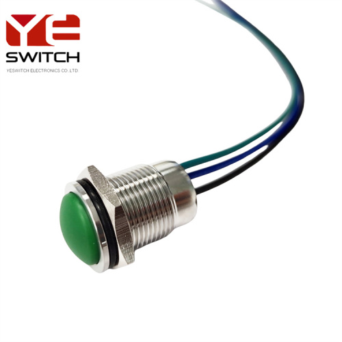 Yeswitch IP68 16mm Metall Silicon -Tastendrahtschalter