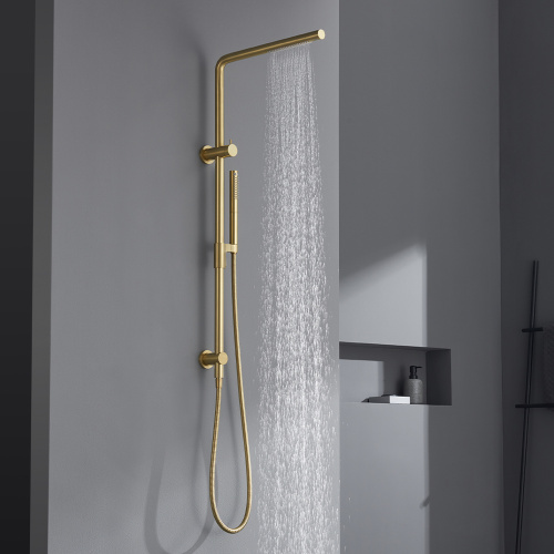 Conjunto de chuveiro de design integrado de latão escovado