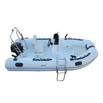 Compact 360cm Fiberglass Dinghy Inflatable Fishing Boat with Ladder