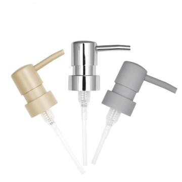 long nozzle hand press 28/410 uv coated metallized sliver gold toilet pump lotion pump wholesale