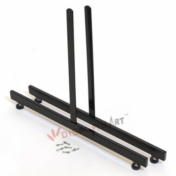 Black Powder Coated Metal T Feet Bracket