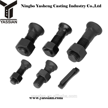 China export durable 8.8 10.9 12.9 grade black cutting edge bolt plow bolts and nuts for sale